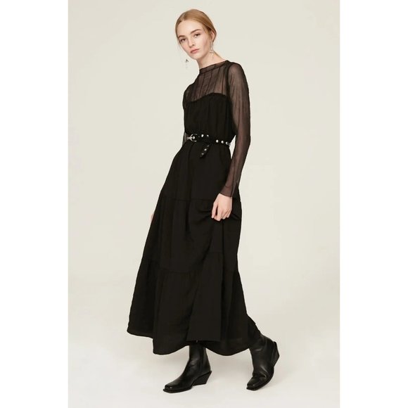 Pamela Love Dresses & Skirts - Pamela Love x RTR Sheer Midi Dress Black Womens Size Small